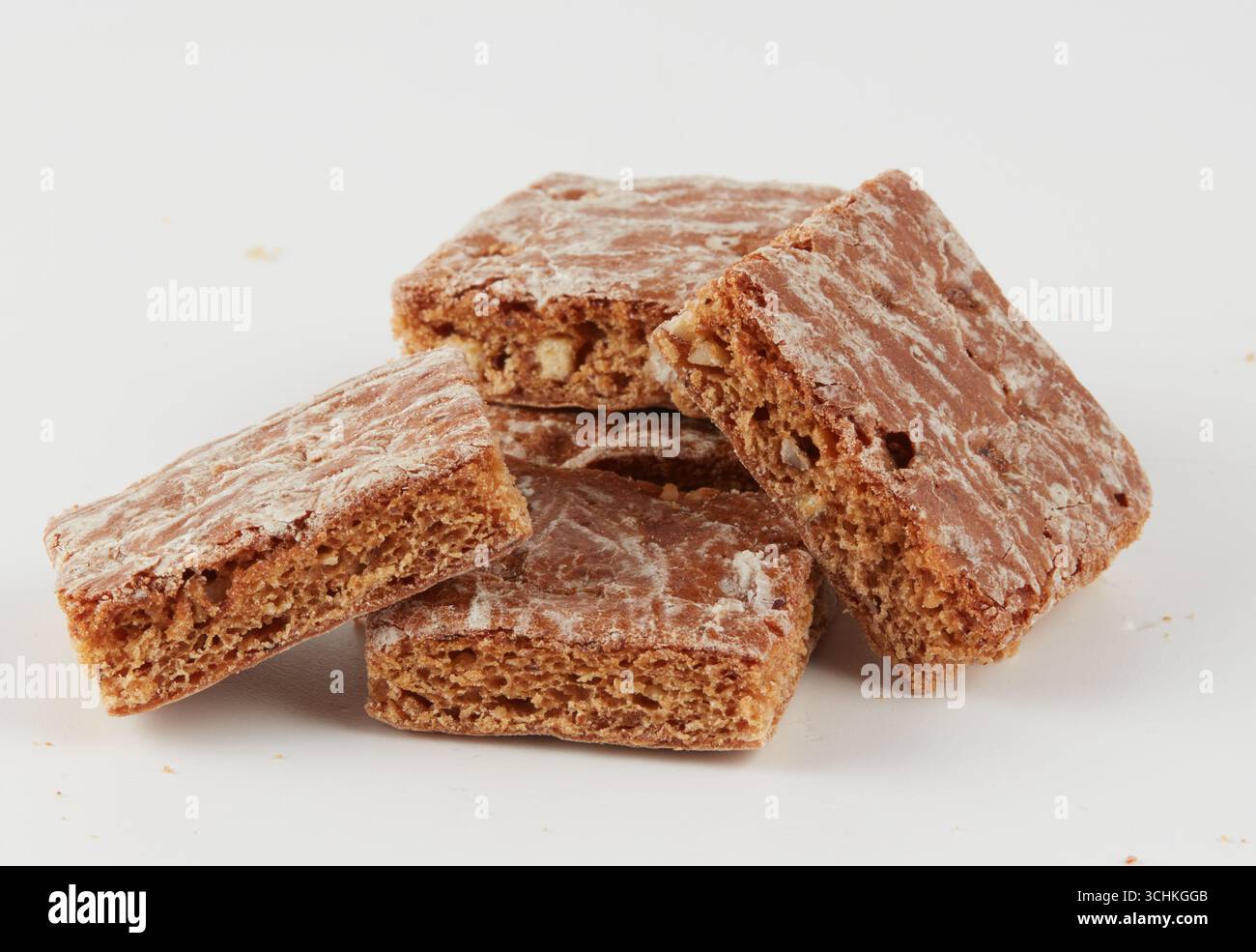 Bread, crackers isolated nature background with clipping path Stock Photo