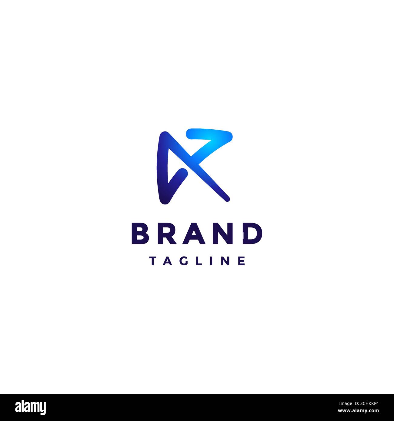 Arrow Up Icon Initial AR Letter Logo Design. Arrow Line Combination Letters A and R Logo Design. Stock Vector