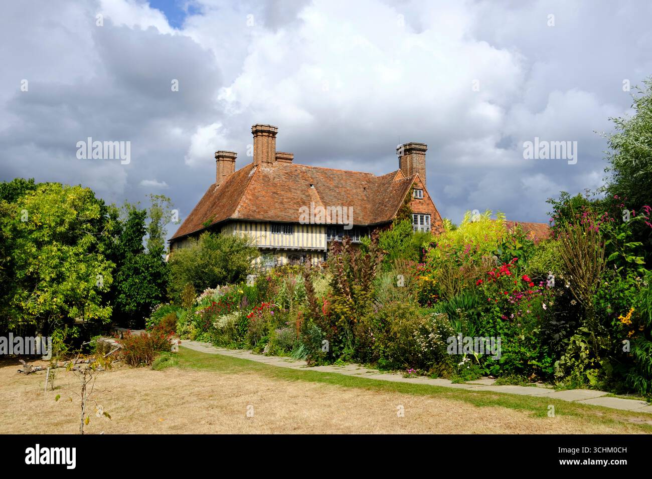 Great Dixter house and garden in Autumn, East Sussex, UK Stock Photo