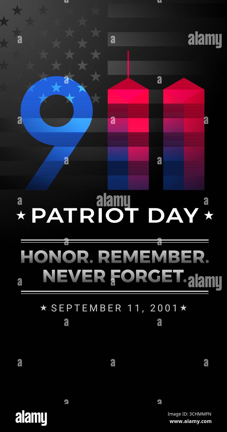 9 11 Patriot Day USA - patriotic background vector. Honor, Remember ...