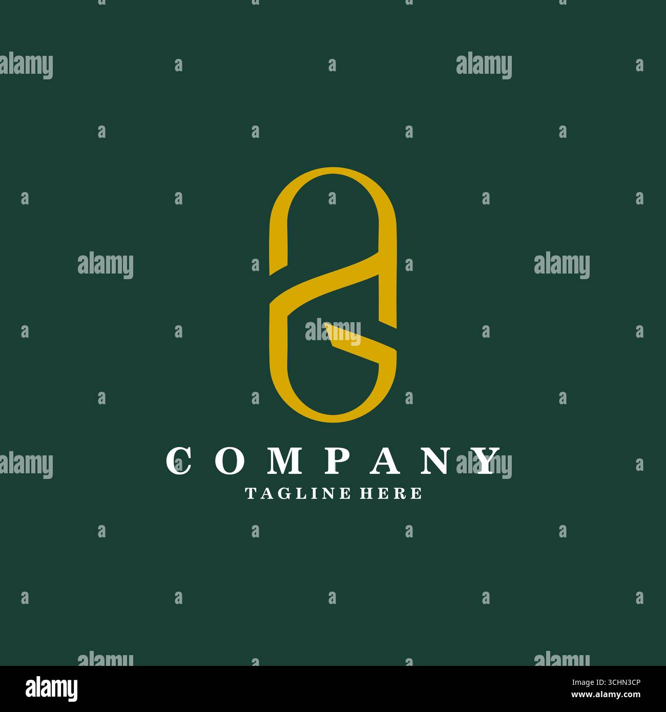 Modern Creative AG Logo Design. icon initial Based Monogram and Letters in Luxury vector Stock Vector