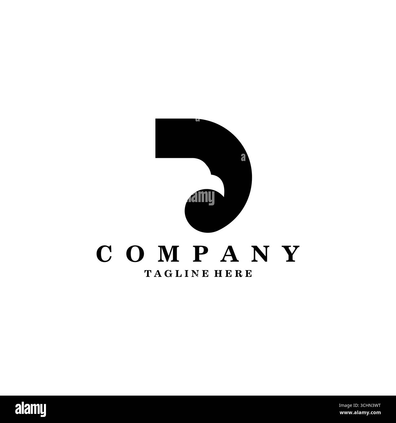 eagle logo design vector with letter D concept Stock Vector Image & Art ...
