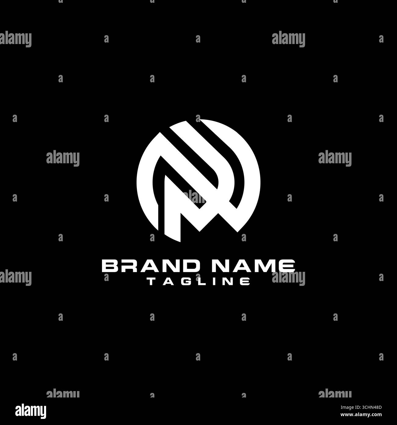 Creative minimal letter NP PN logo monogram icon design vector template Stock Vector