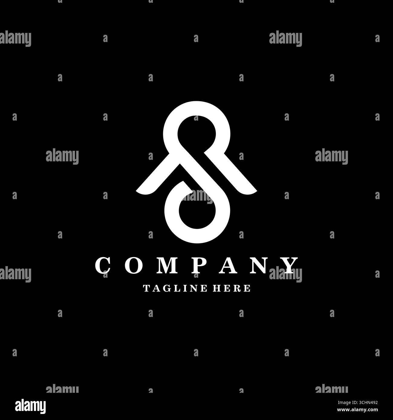 Modern unique letter MS SM logo icon design template elements Stock Vector