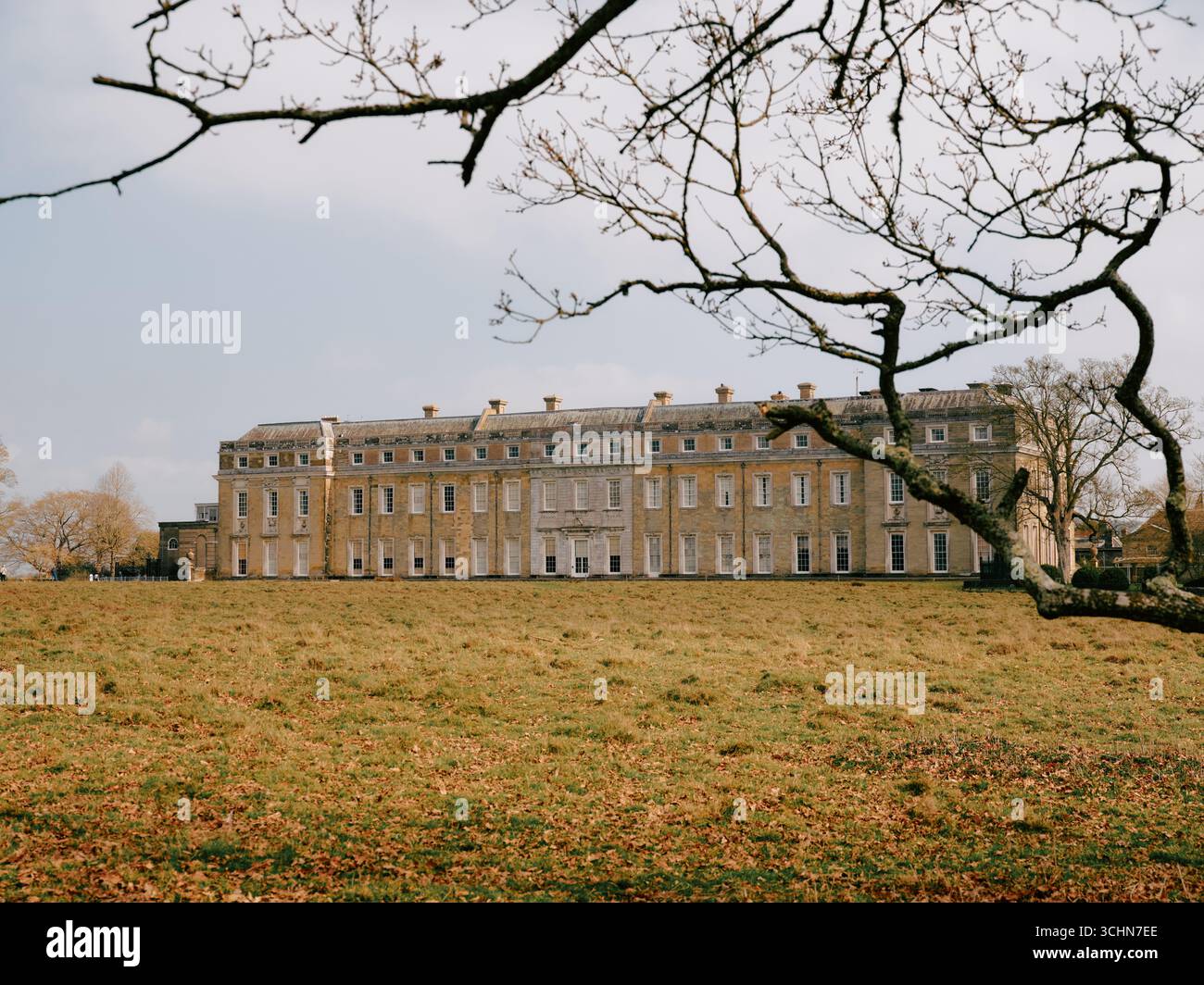 Petworth House in winter late 17th-century Grade I listed country house in the parish of Petworth, West Sussex, England. UK Stock Photo