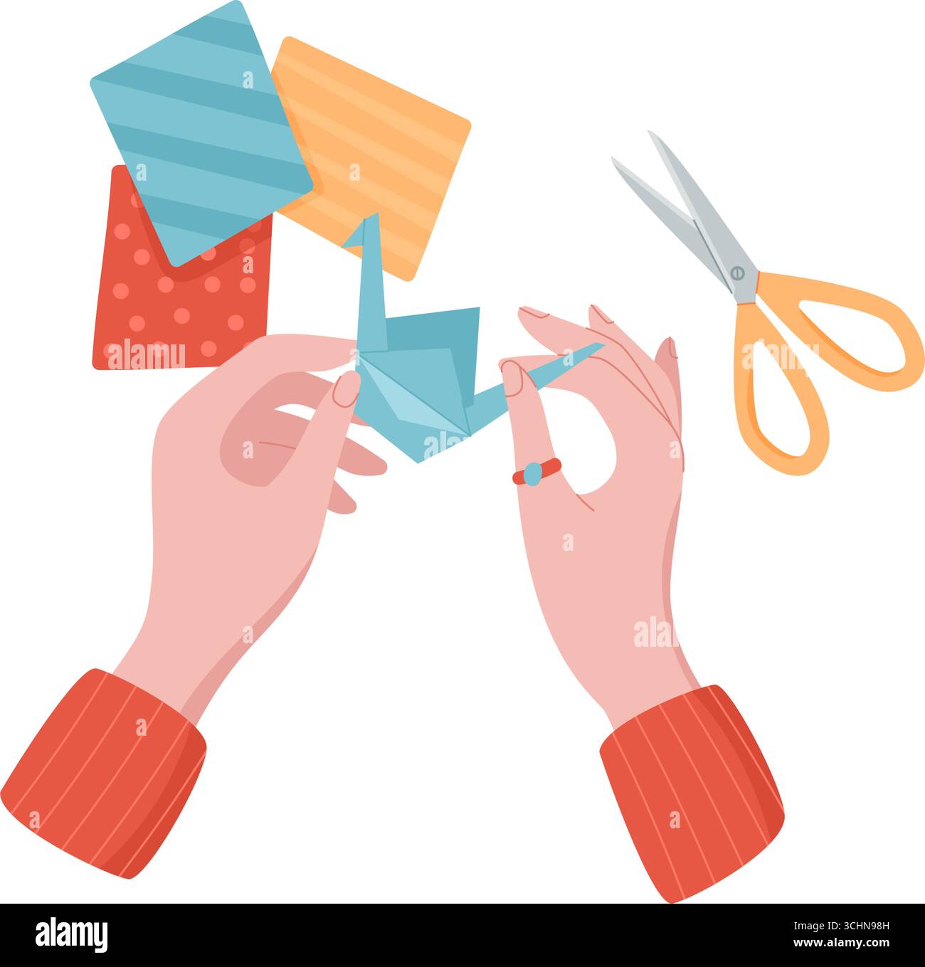 Diy concept woman origami hi-res stock photography and images - Alamy