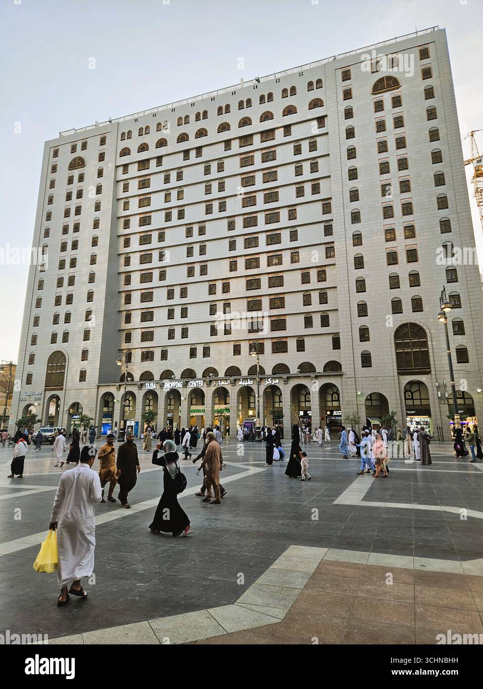 Taiba Shopping Center is a place to shop or buy souvenirs, there are also places to stay here. Madinah, Saudi Arabia - March 5th, 2024 - Smartphone Captured Stock Image