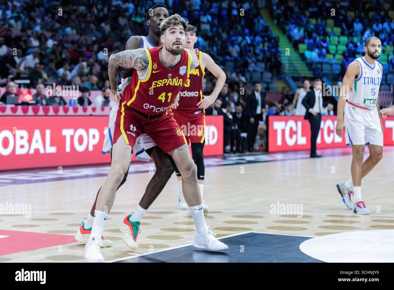 Juancho Hernangomez of Spain seen in action during the group phase of ...