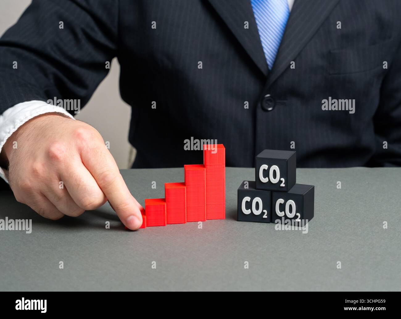 Graph rising carbon dioxide hi-res stock photography and images - Alamy