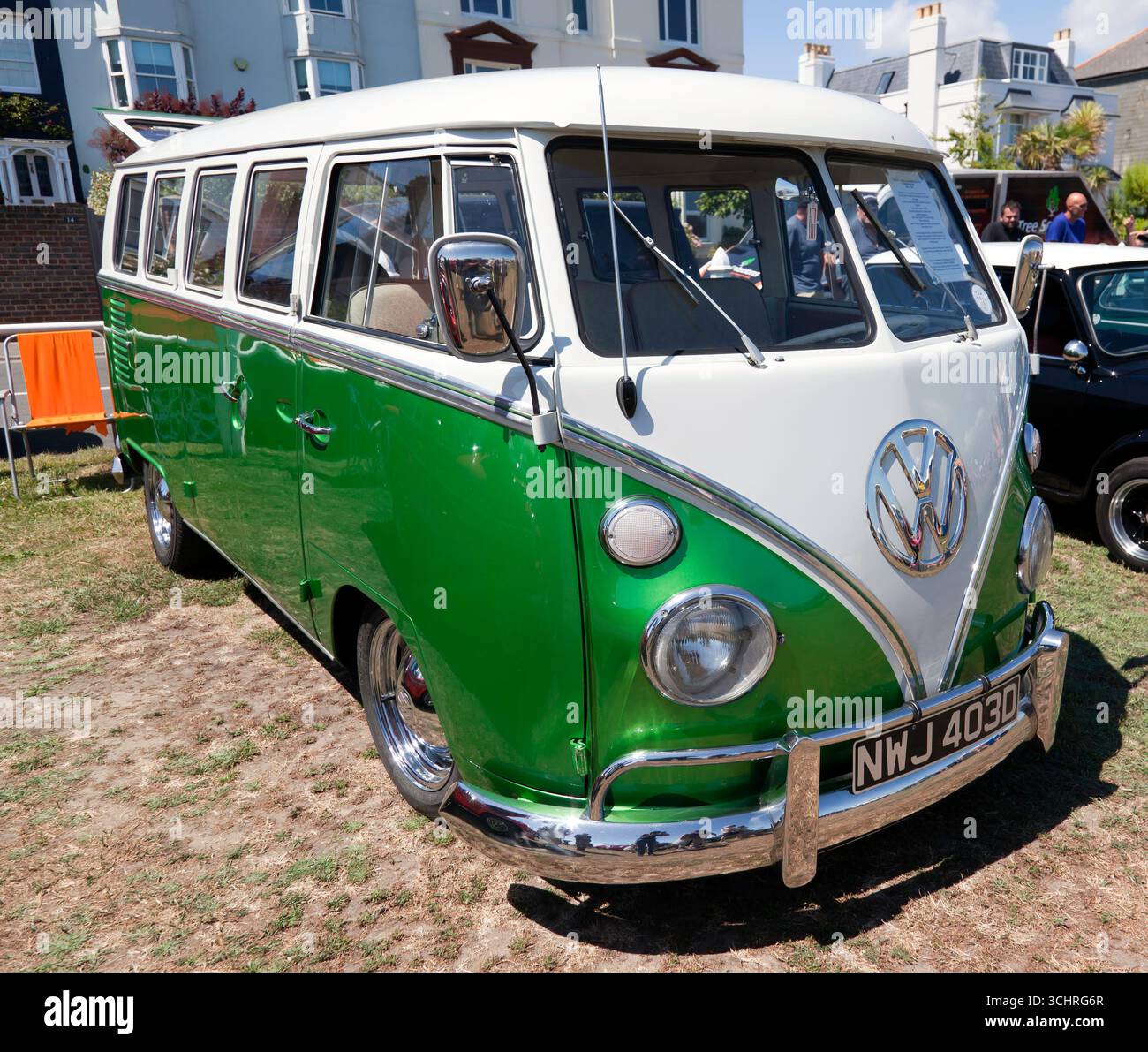 Bus Rally Walmer Three-quarter front view of a 1966, Volkswagen Split Screens Micro Bus ...
