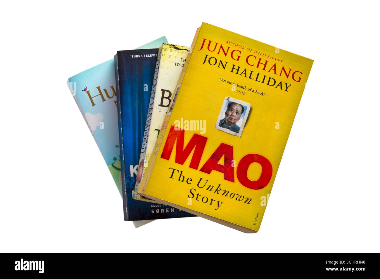 Selection of paperback books with Mao book the Unknown Story by