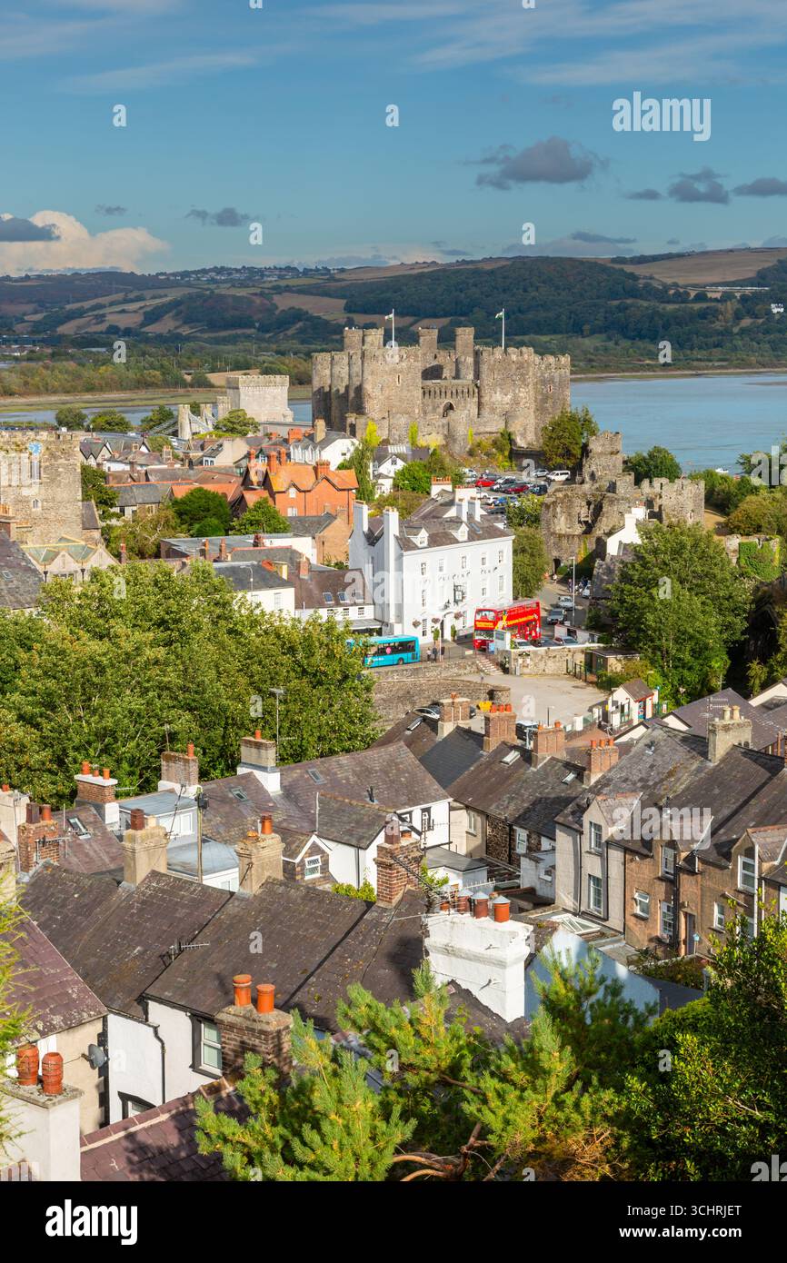 View of Conwy Castle, Wales, from the town walls. 2025 Stock Photo