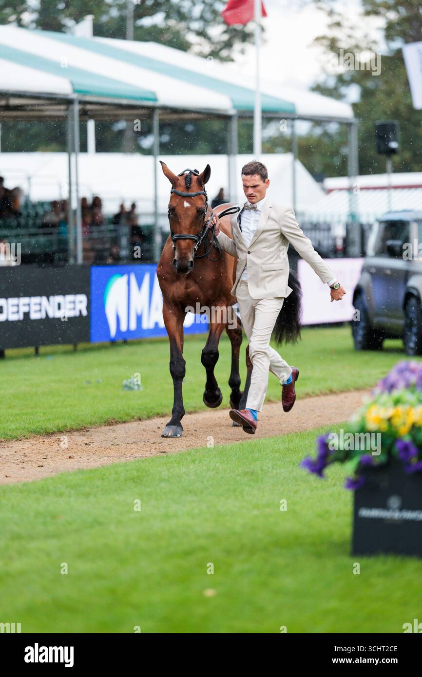 Arthur Marx of France with Church'ile during the first horse inspection ...