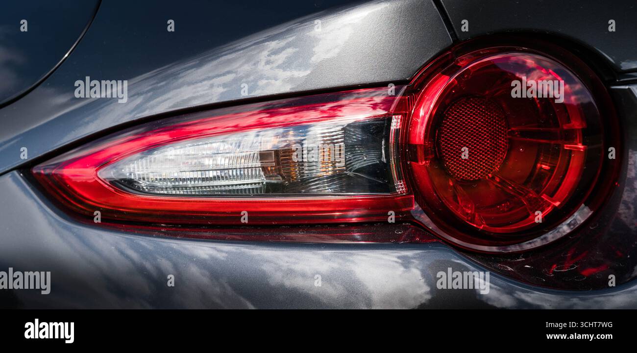 Mazda MX5 taillight close-up. Stock Photo