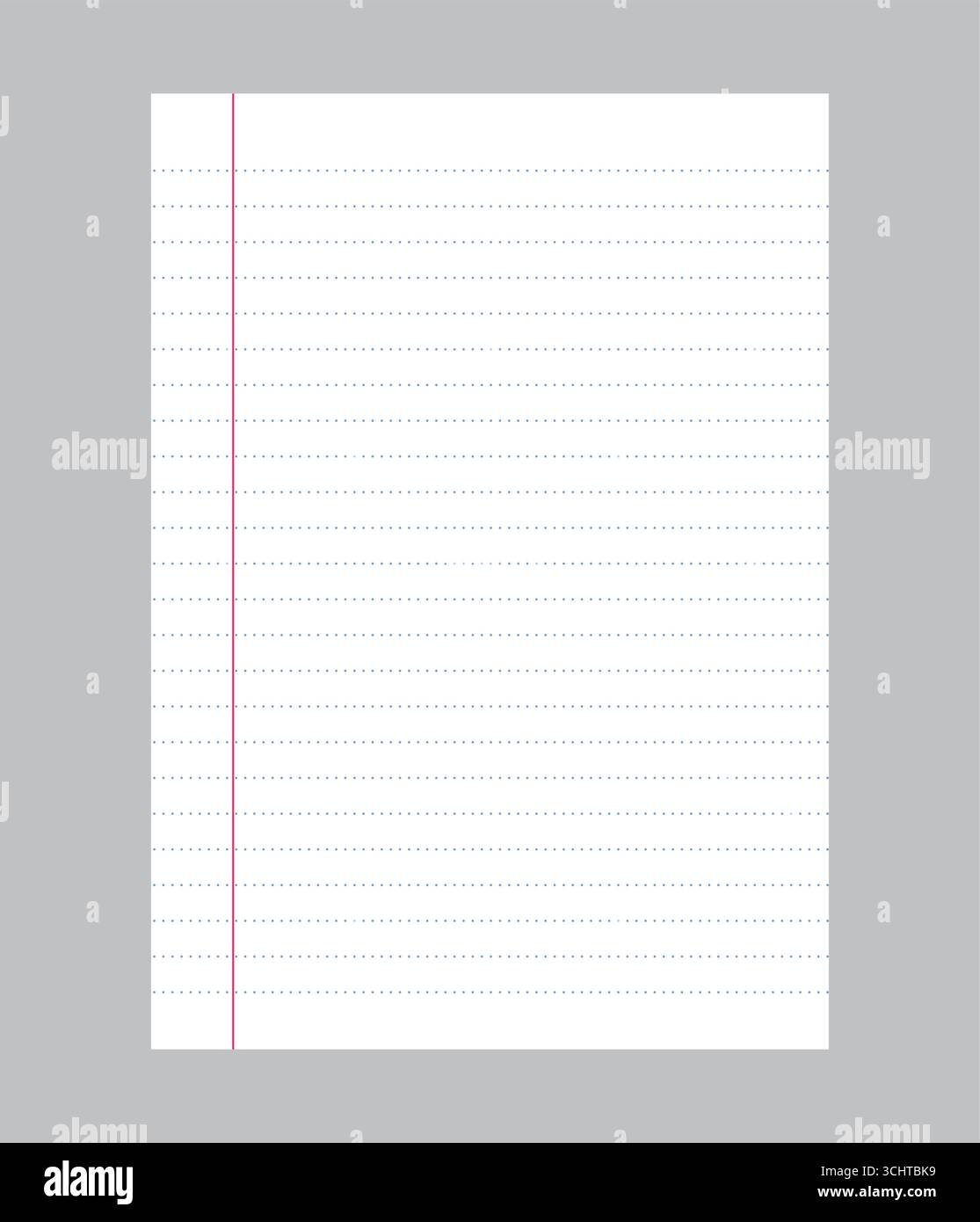 Vector wide ruled notebook page for writing practice Stock Vector Image ...