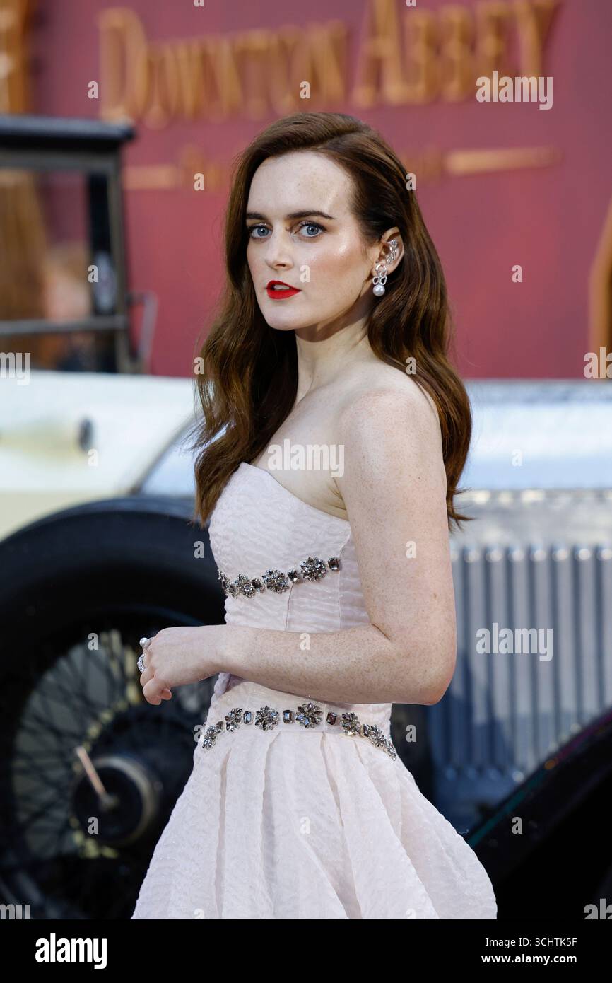Sophie McShera poses for photographers upon arrival at the world