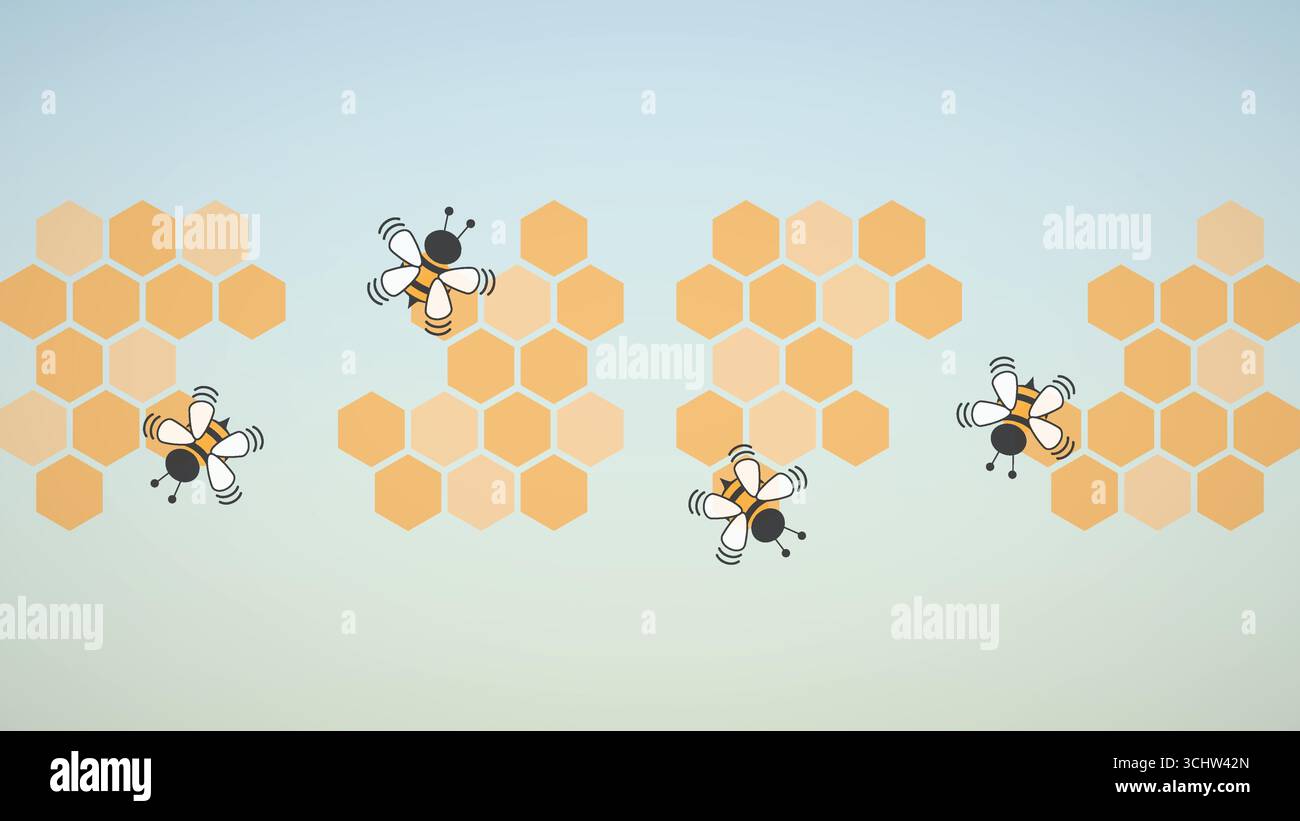 Hexagon bee hive design background Stock Vector