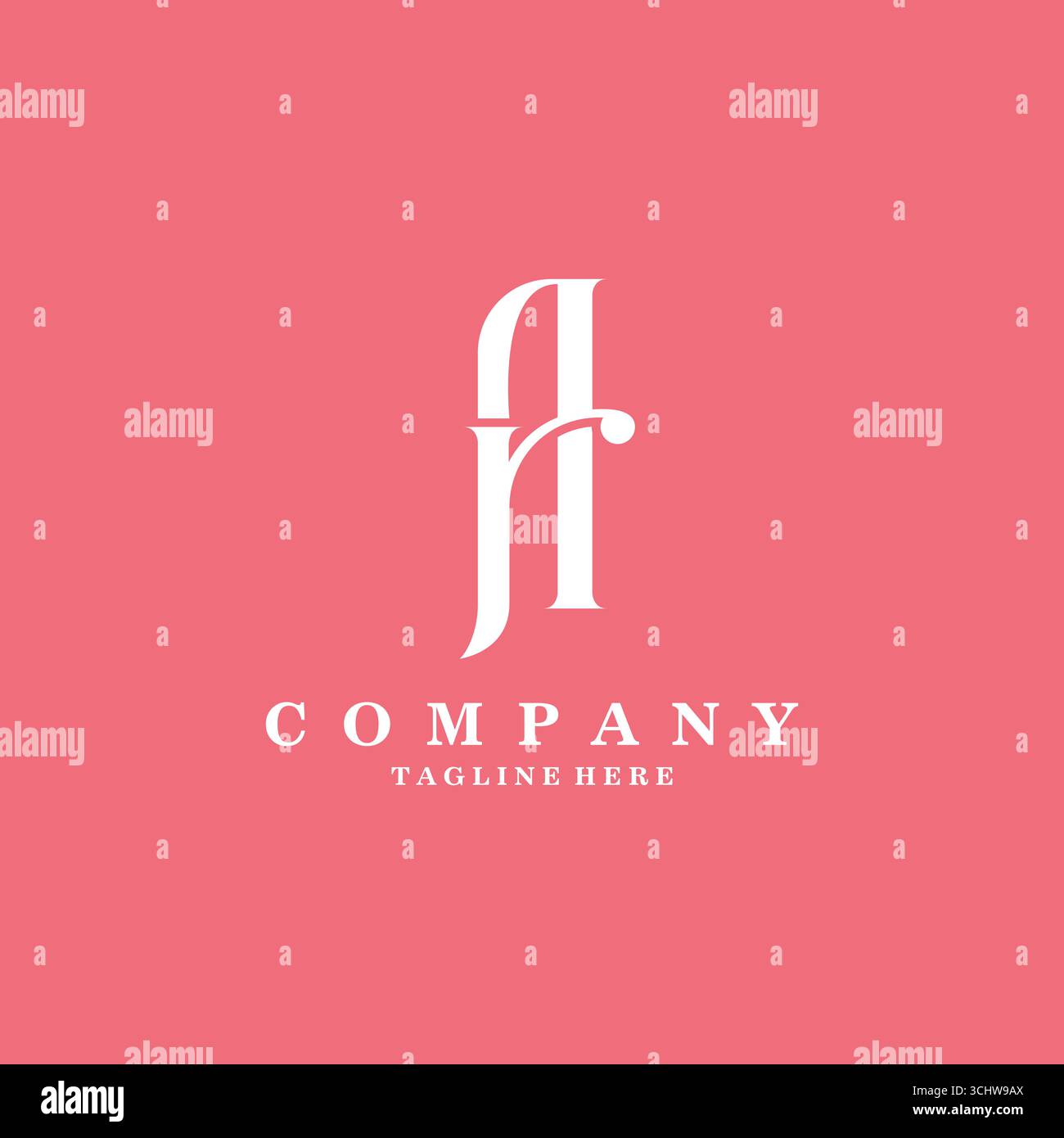 Lowercase Initial Design RA Lowercase Letter Initial Logo Design Template Vector Illustration ...