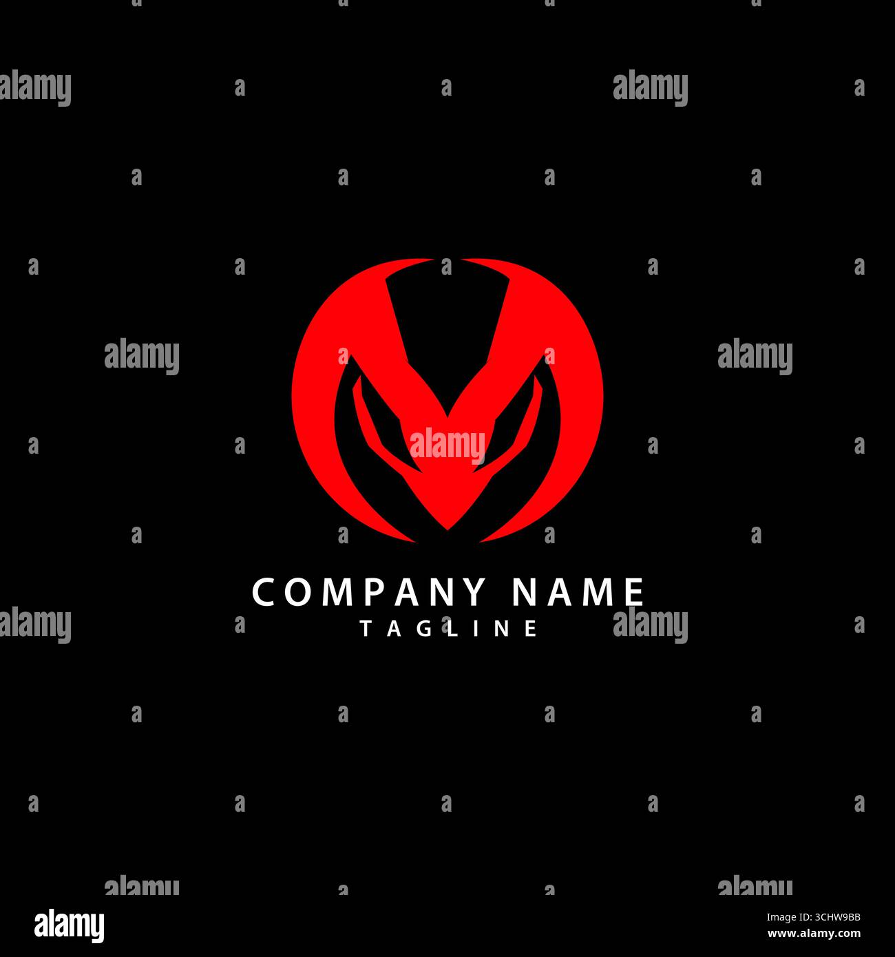 masculine bee head logo design vector Stock Vector