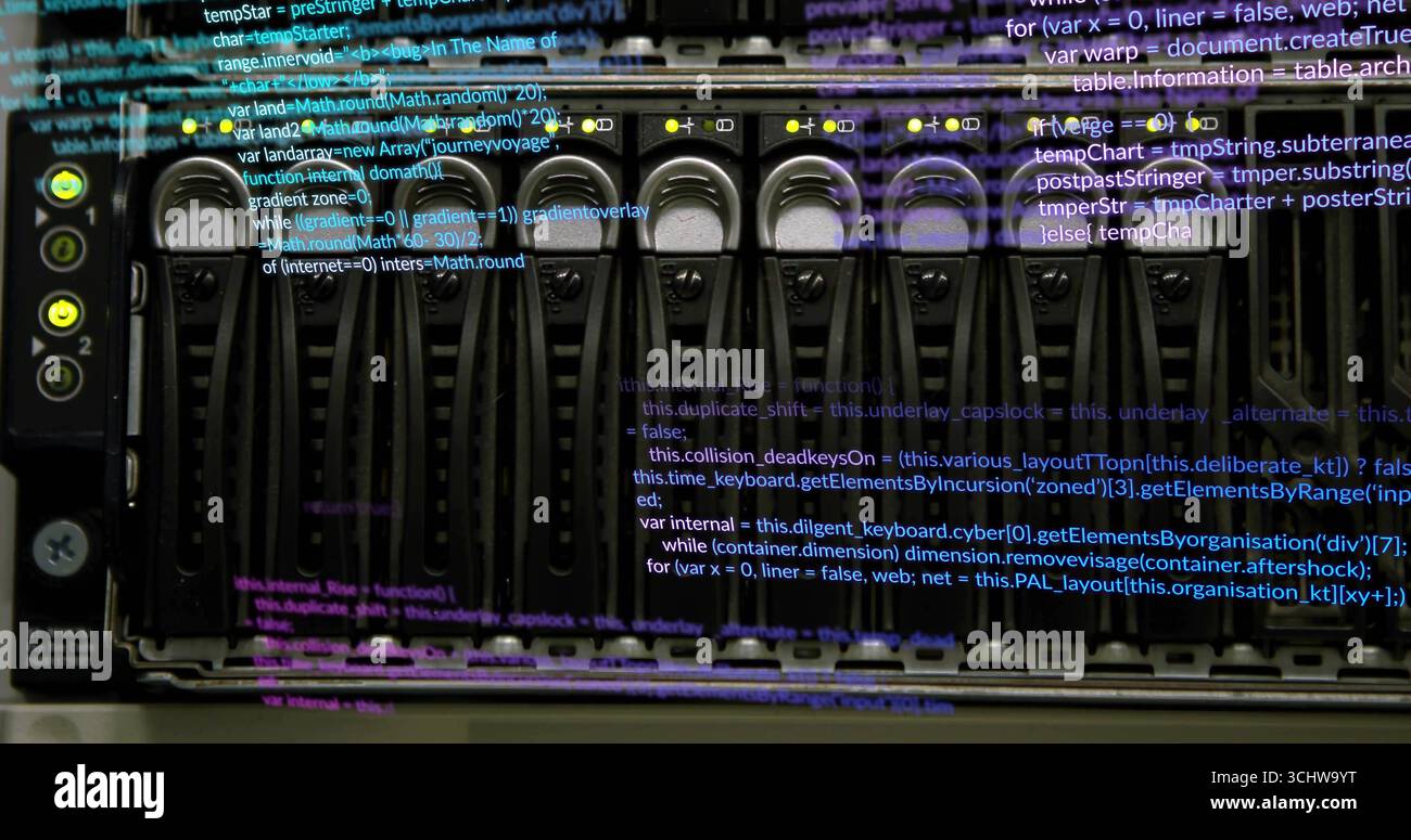 Displaying rack server storage unit processing data in data center ...