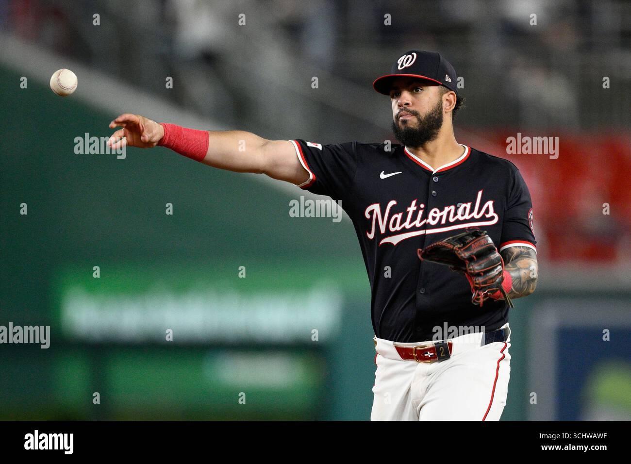 Washington Nationals second baseman Luis Garcia Jr. (2) in action