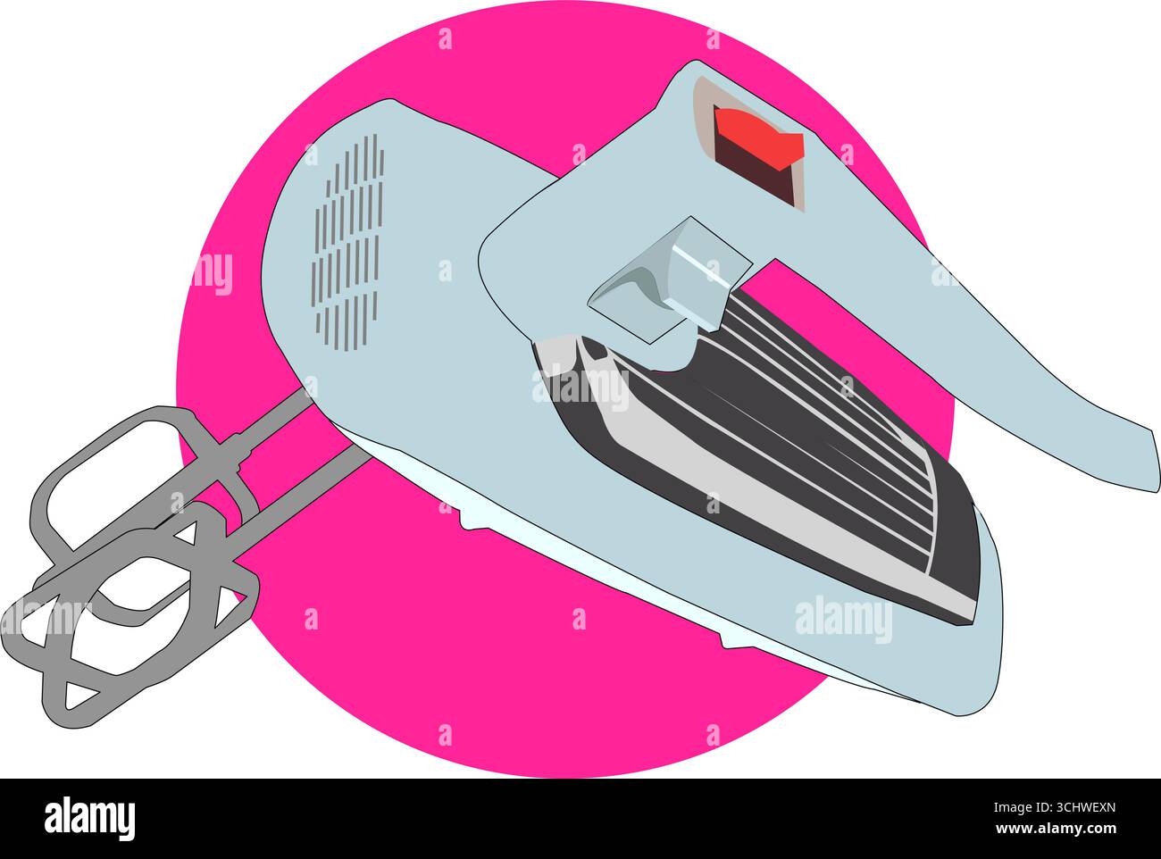 Old Hand Mixer Illustration Stock Vector