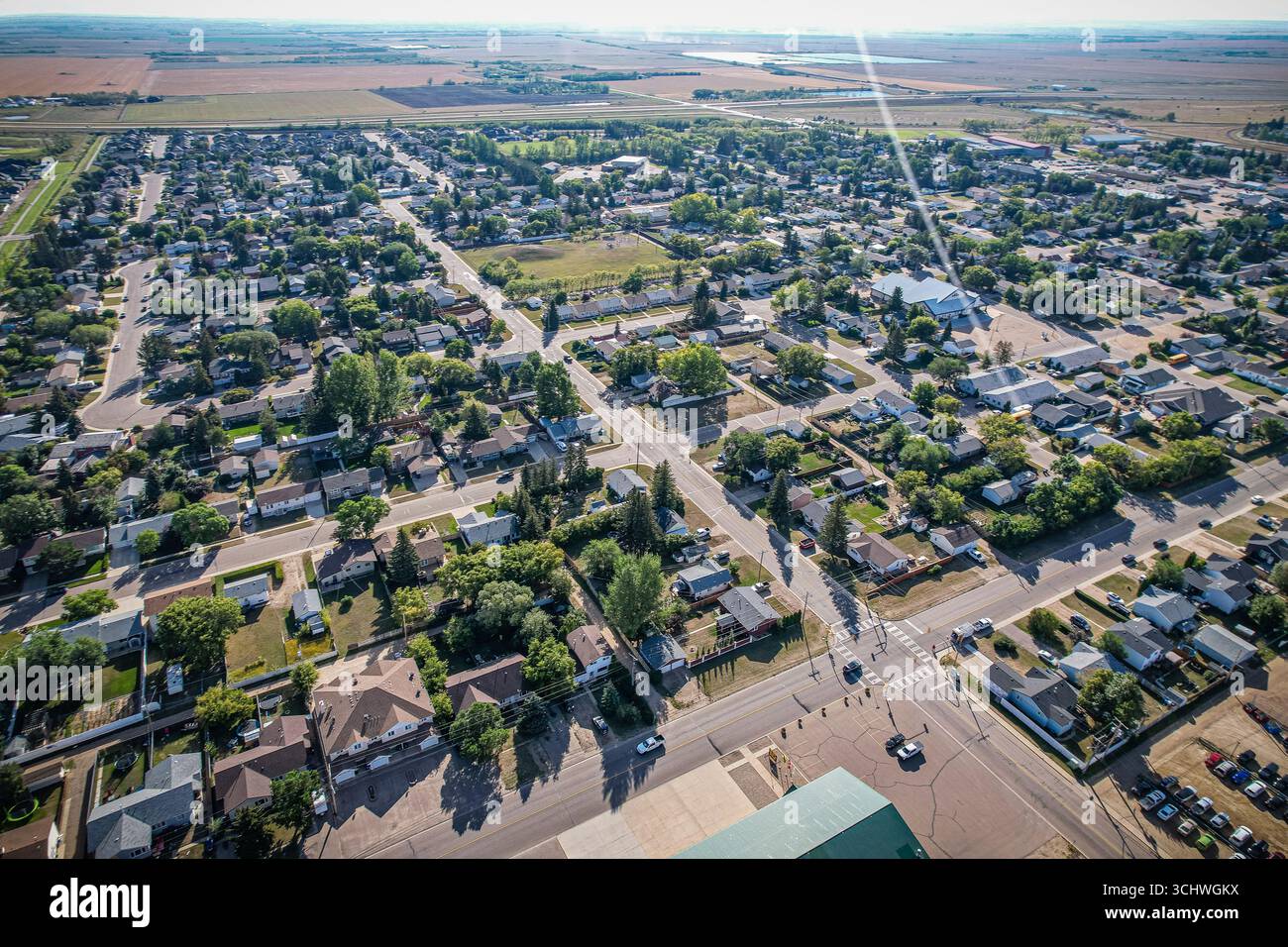 Aerial small town neighborhoods hi-res stock photography and images - Alamy