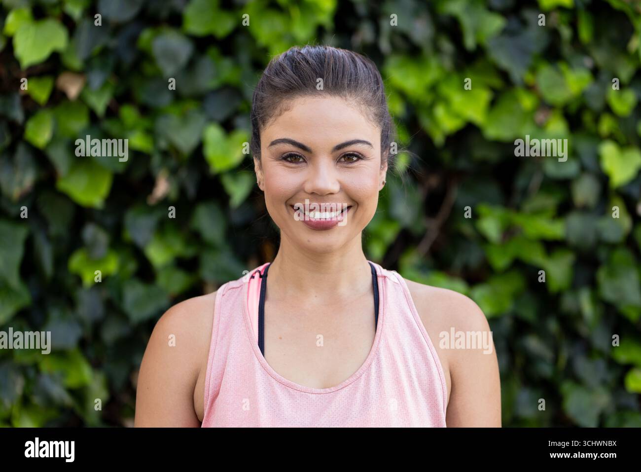 Woman outdoors in pink hi-res stock photography and images - Alamy