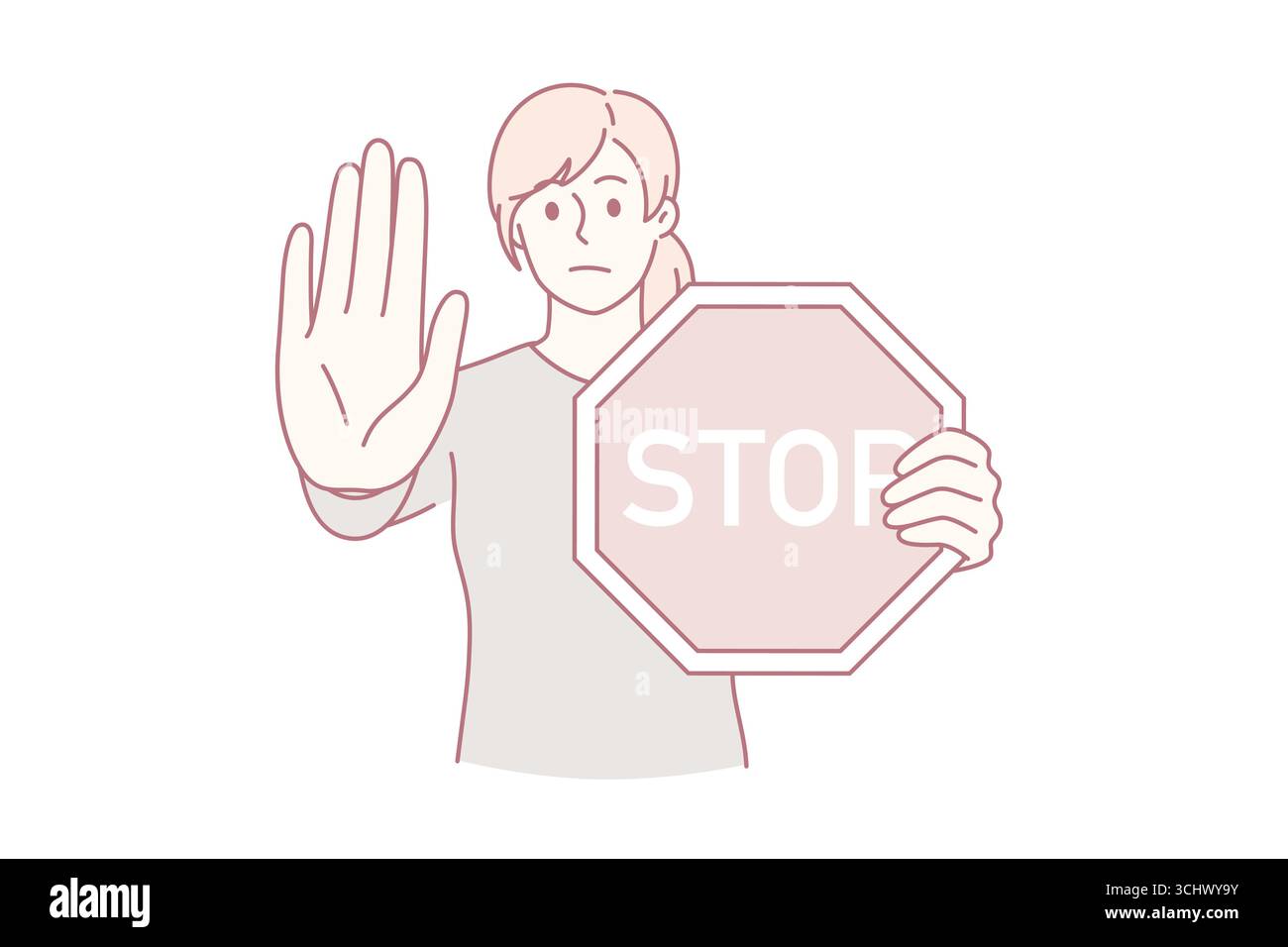 Serious female rule Stock Vector Images - Alamy