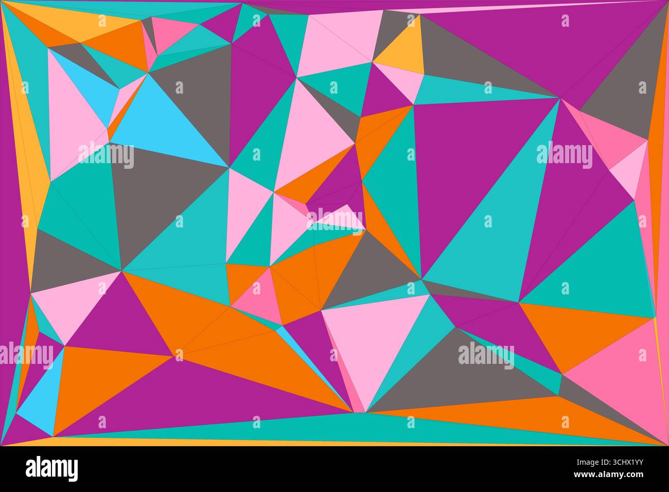 Polygonal mosaic with gradient color abstract geometric background. Low Poly background design. Technology low Poly background. Modern and trendy abst Stock Vector