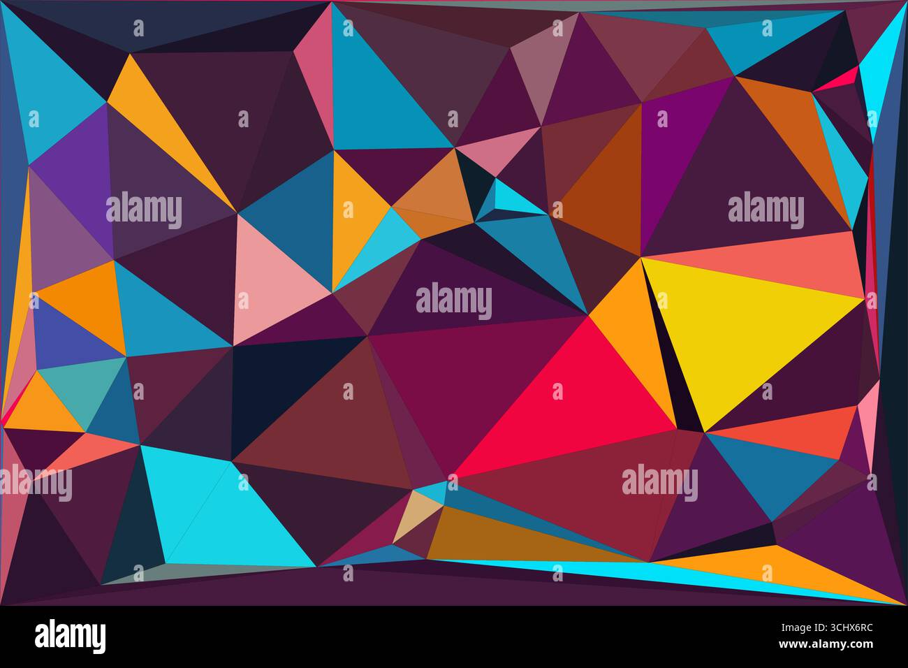 Polygonal mosaic with gradient color abstract geometric background. Low Poly background design. Technology low Poly background. Stock Vector