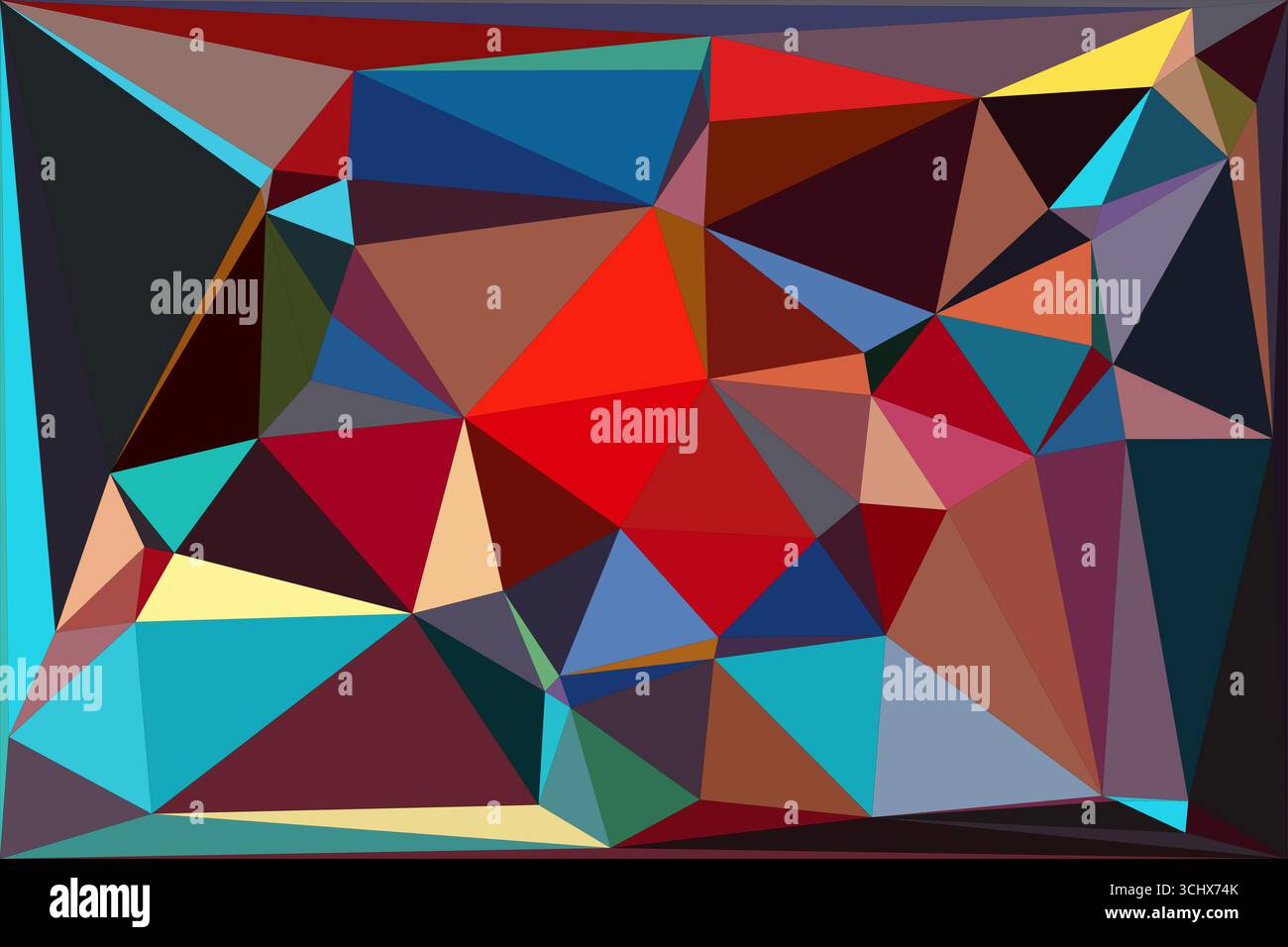 Polygonal mosaic with gradient color abstract geometric background. Low Poly background design. Technology low Poly background. Stock Vector