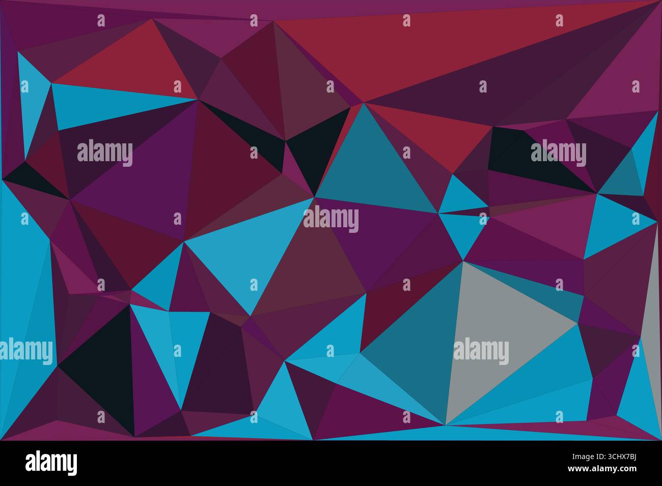 Polygonal mosaic with gradient color abstract geometric background. Low Poly background design. Technology low Poly background. Stock Vector
