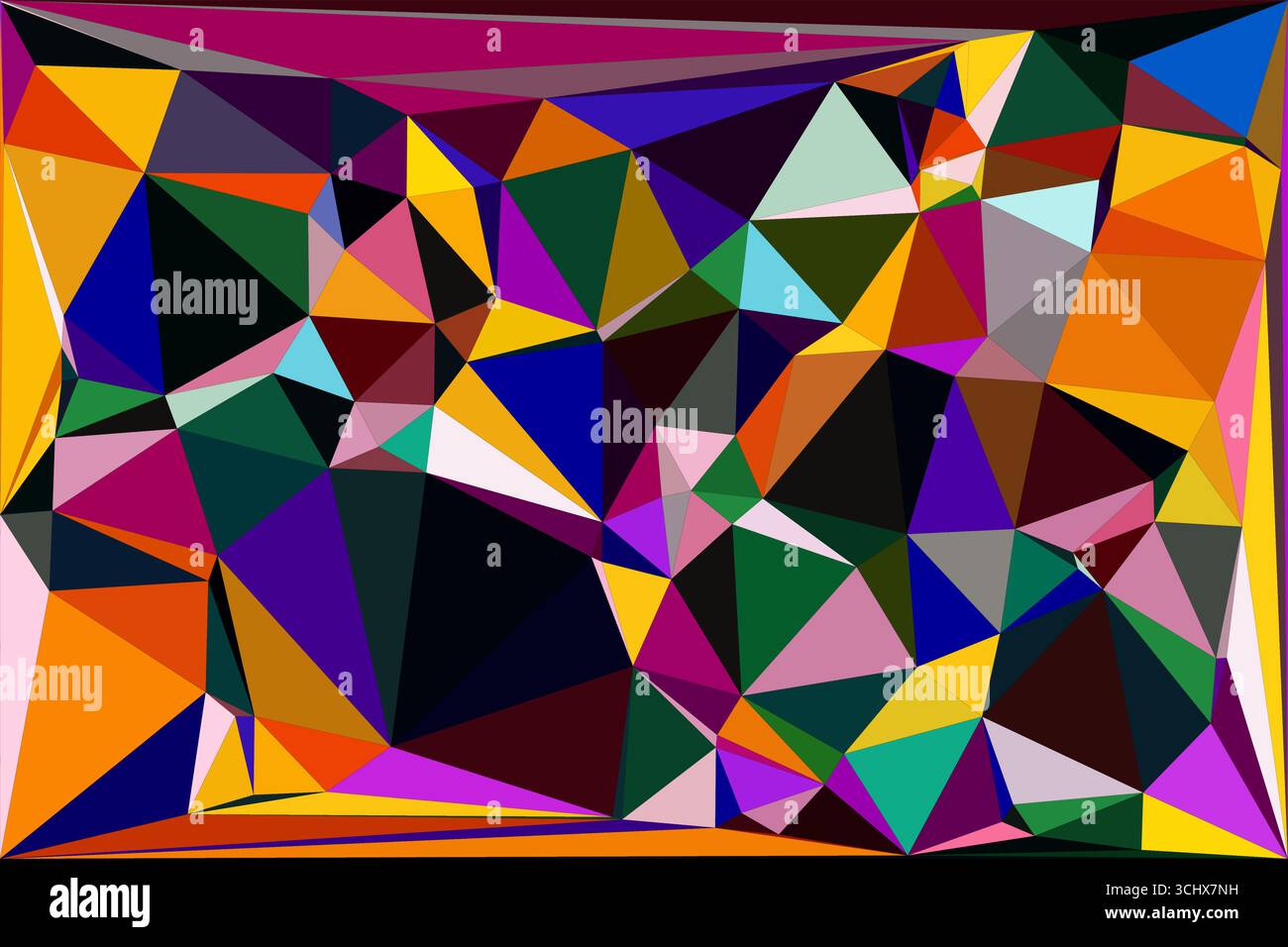 Polygonal mosaic with gradient color abstract geometric background. Low Poly background design. Technology low Poly background. Stock Vector