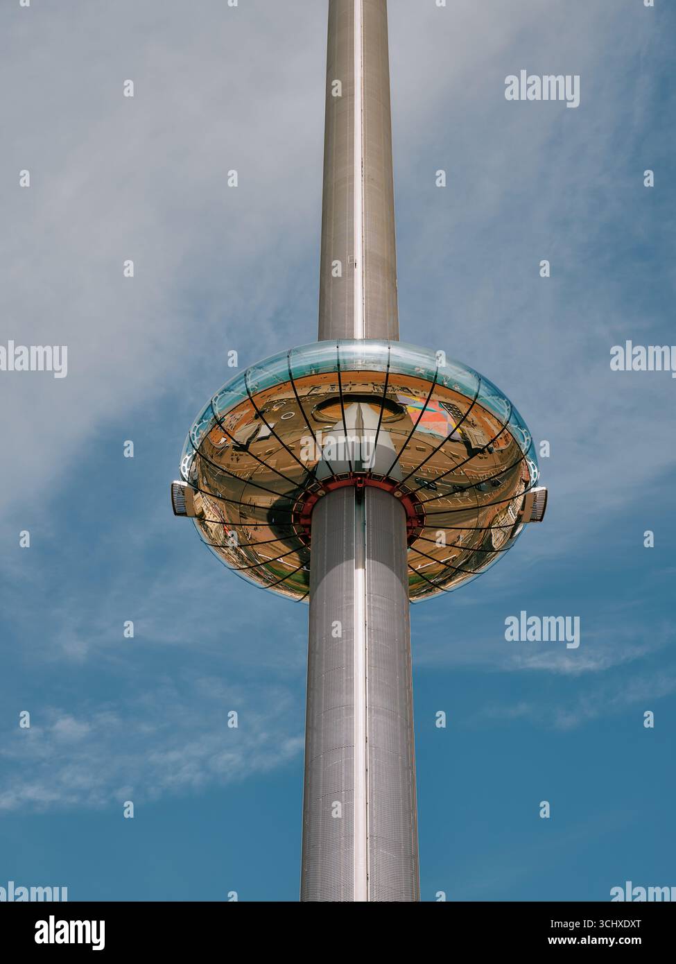 The Brighton i360 viewing pod and tower on Brighton and Hove seafront, East Sussex, England UK Stock Photo