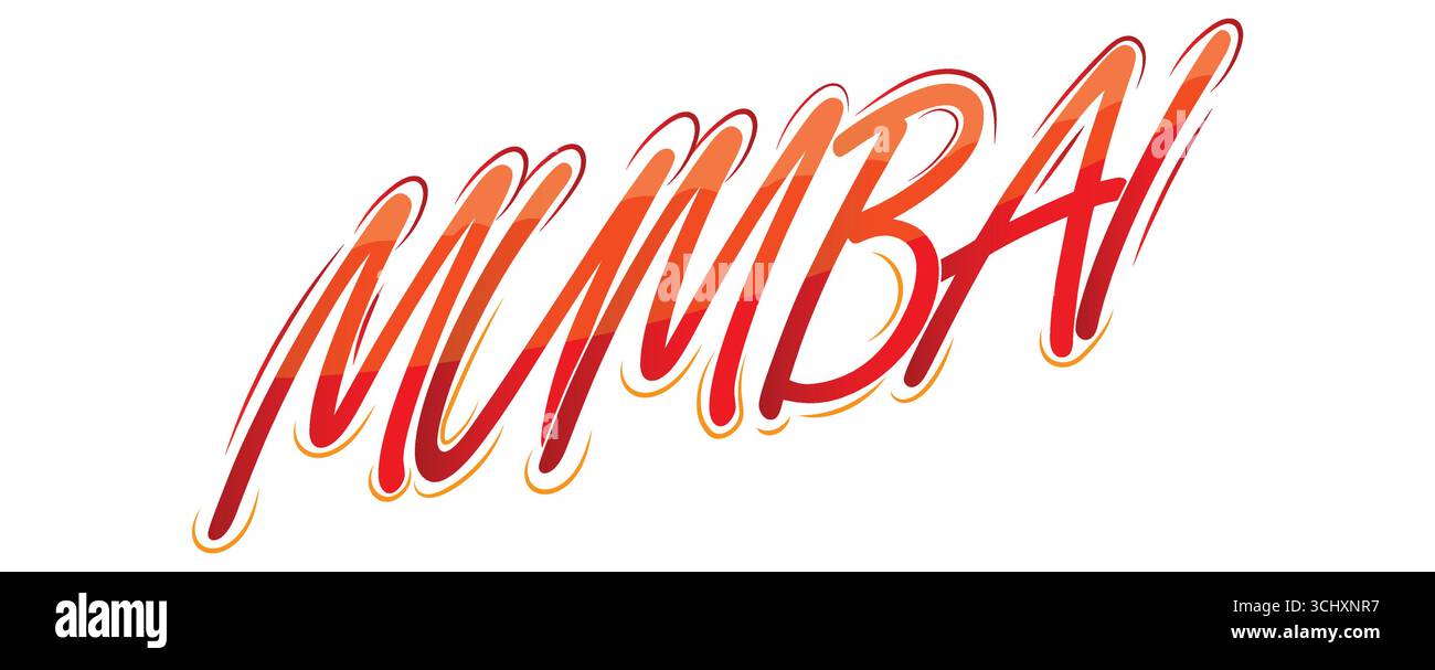 Mumbai Film City Bombay typography vector and illustration Stock Vector