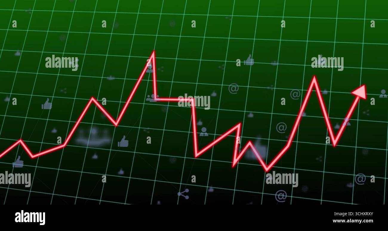 Digital network symbols upward arrows hi-res stock photography and ...