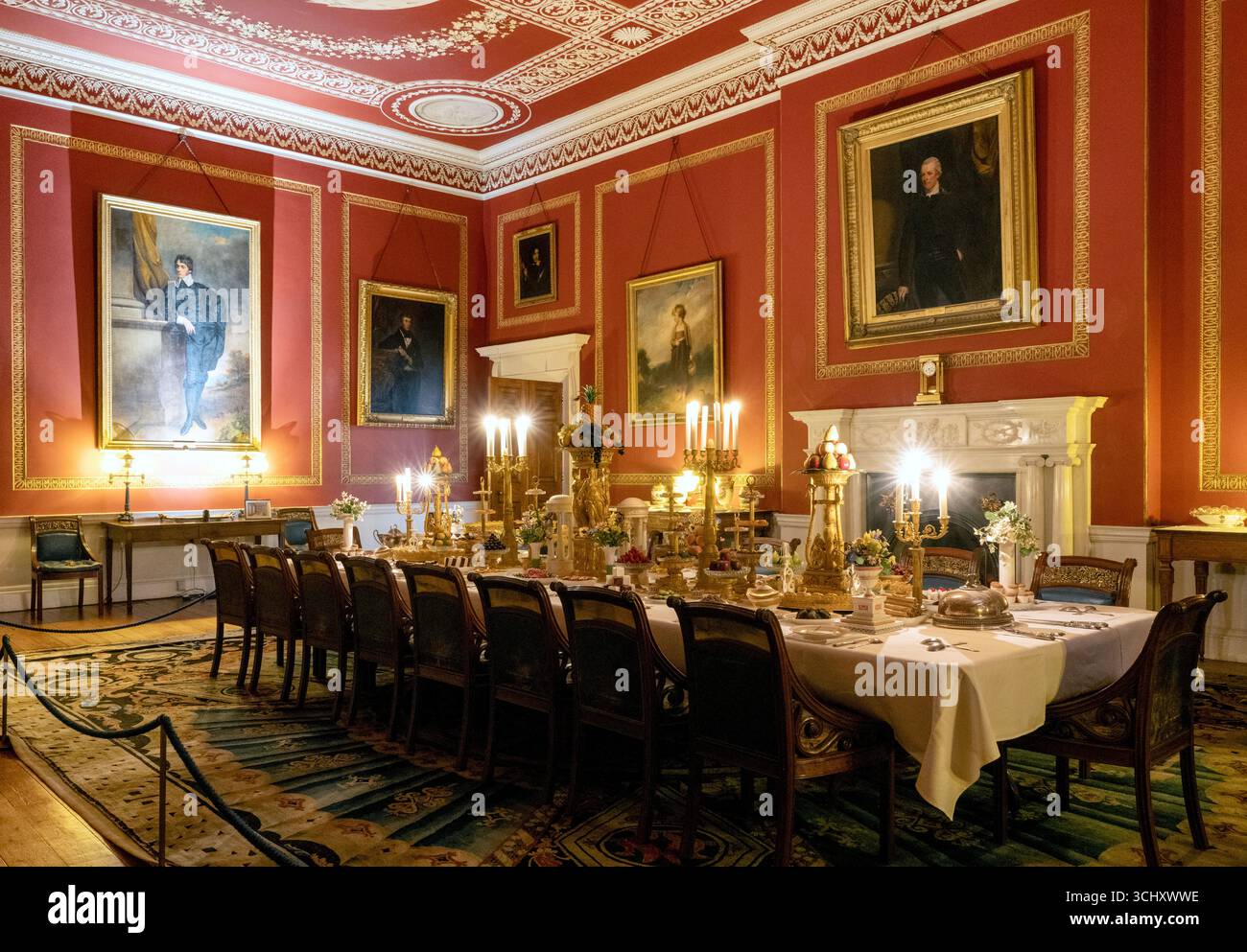 Attingham park dining room interior hi-res stock photography and images ...