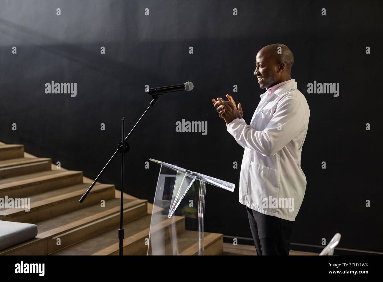 Preparing speech podium hi-res stock photography and images - Alamy