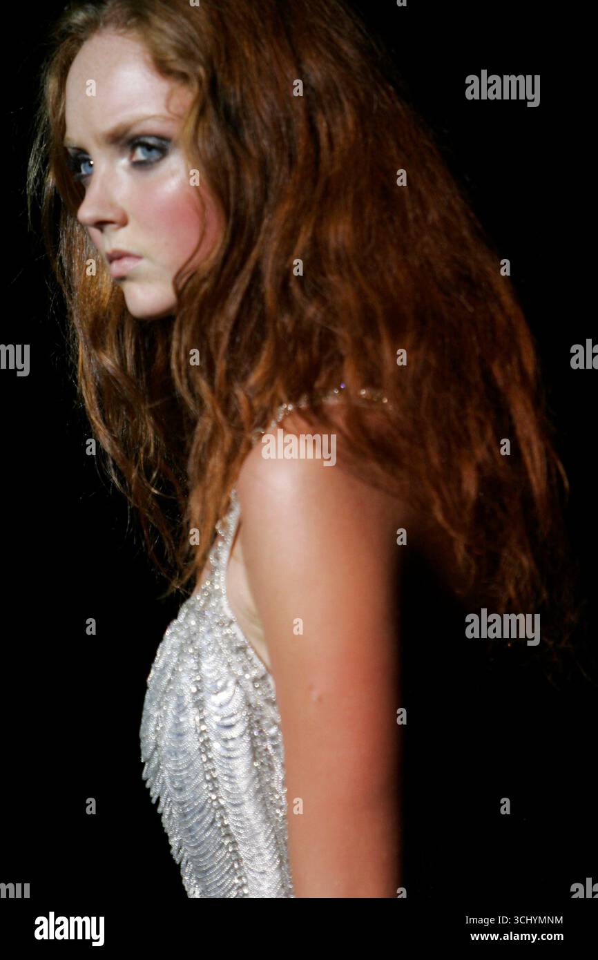 Lily Cole at the Julian MacDonald show at London Fashion Week - 22 September 2006 Stock Photo