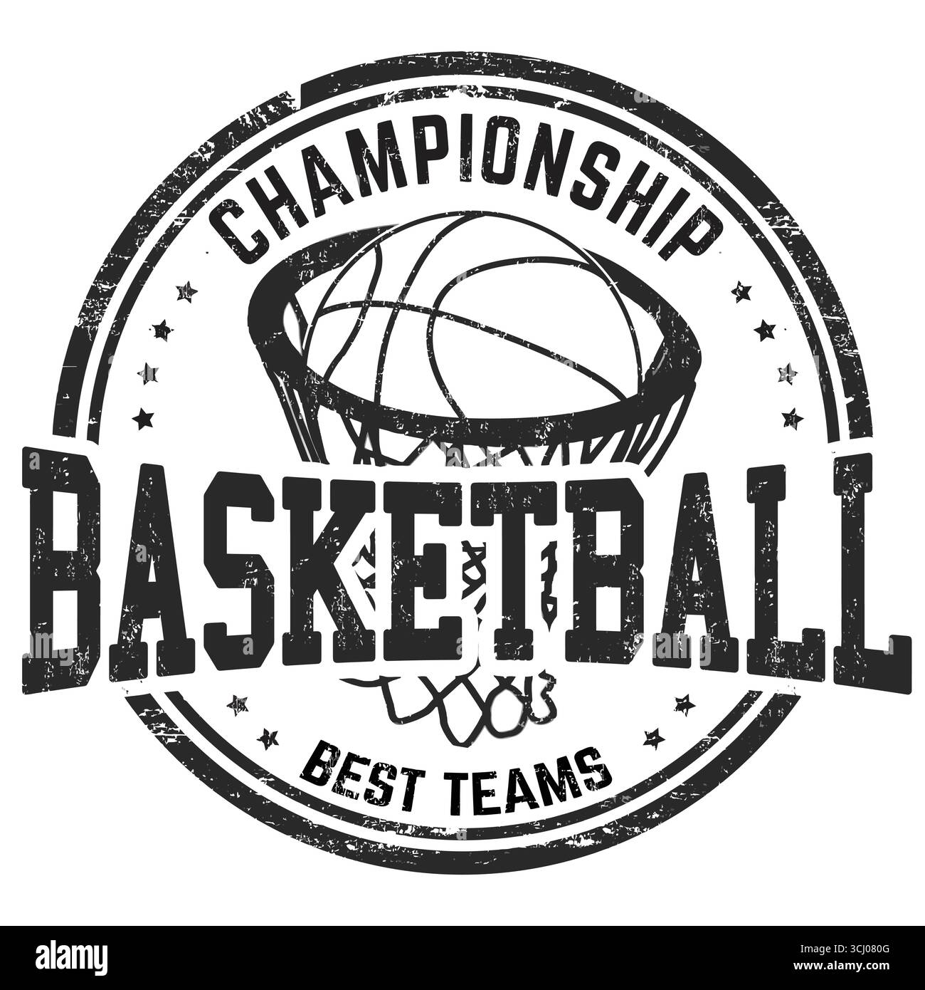 Basketball grunge rubber stamp on white background, vector illustration ...
