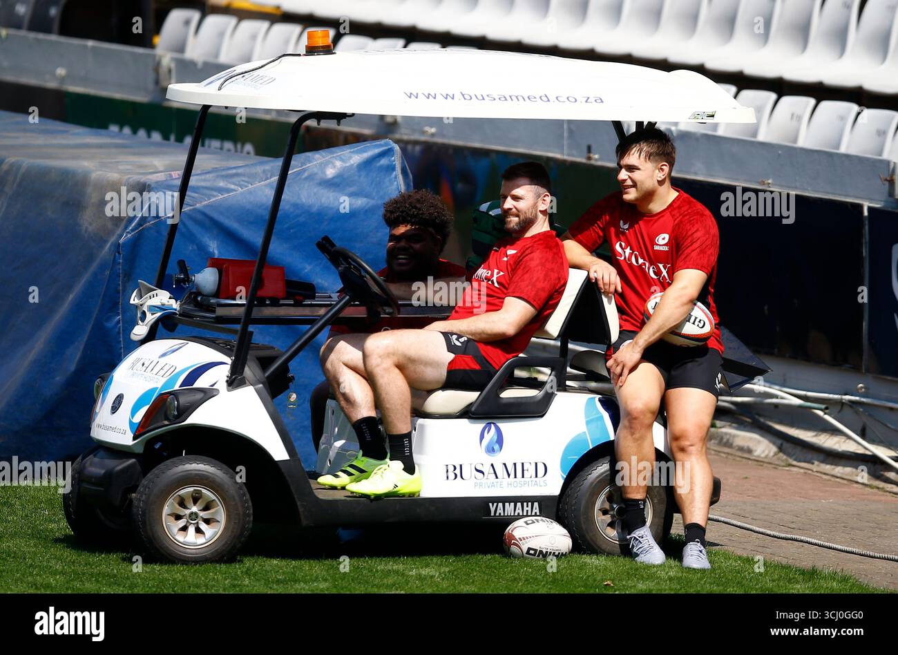 Elliot Daly of Saracens Rugby with Theo Dan of Rugby of Saracens during ...