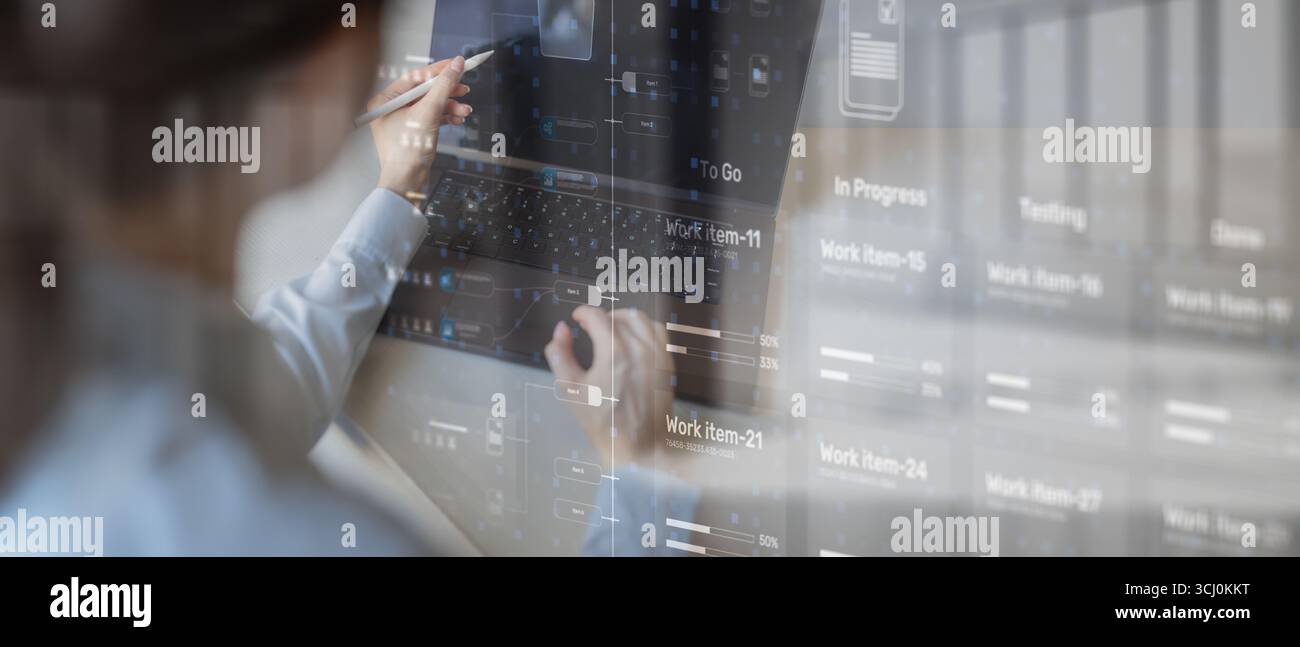 Project Management Workflow Visualization with Task Progress Tracking ...