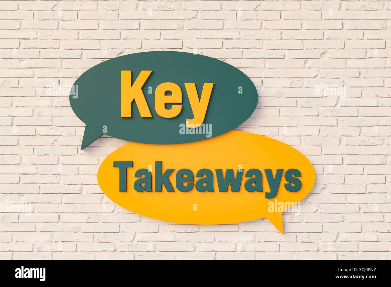 Key takeaways. Key takeaways. Cartoon speech bubble in yellow and dark ...