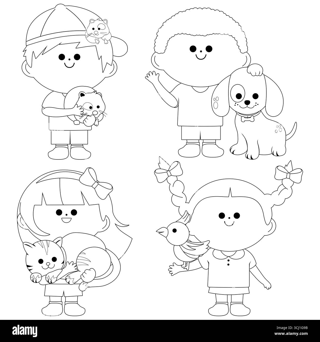 Pet care coloring Cut Out Stock Images Pictures Alamy