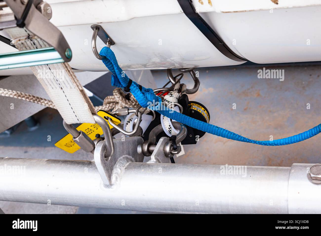 Mechanism for fastening life rafts hi-res stock photography and images ...