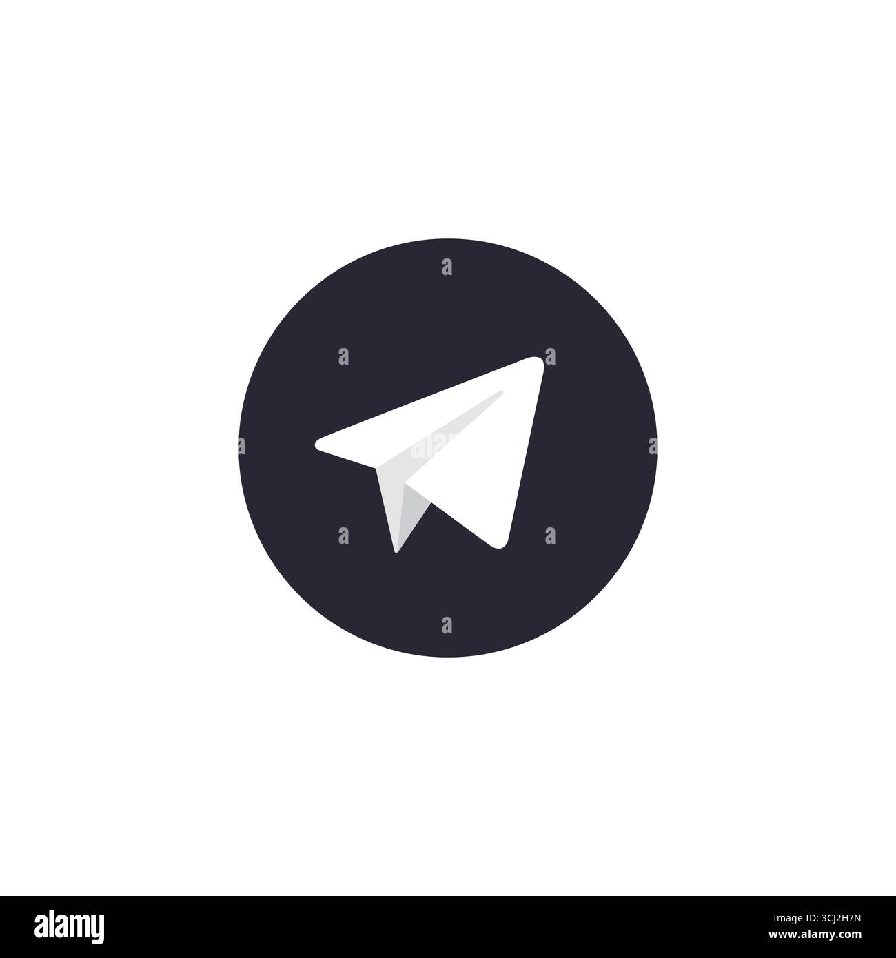 Telegram black round vector logo icon design Stock Vector Image & Art ...