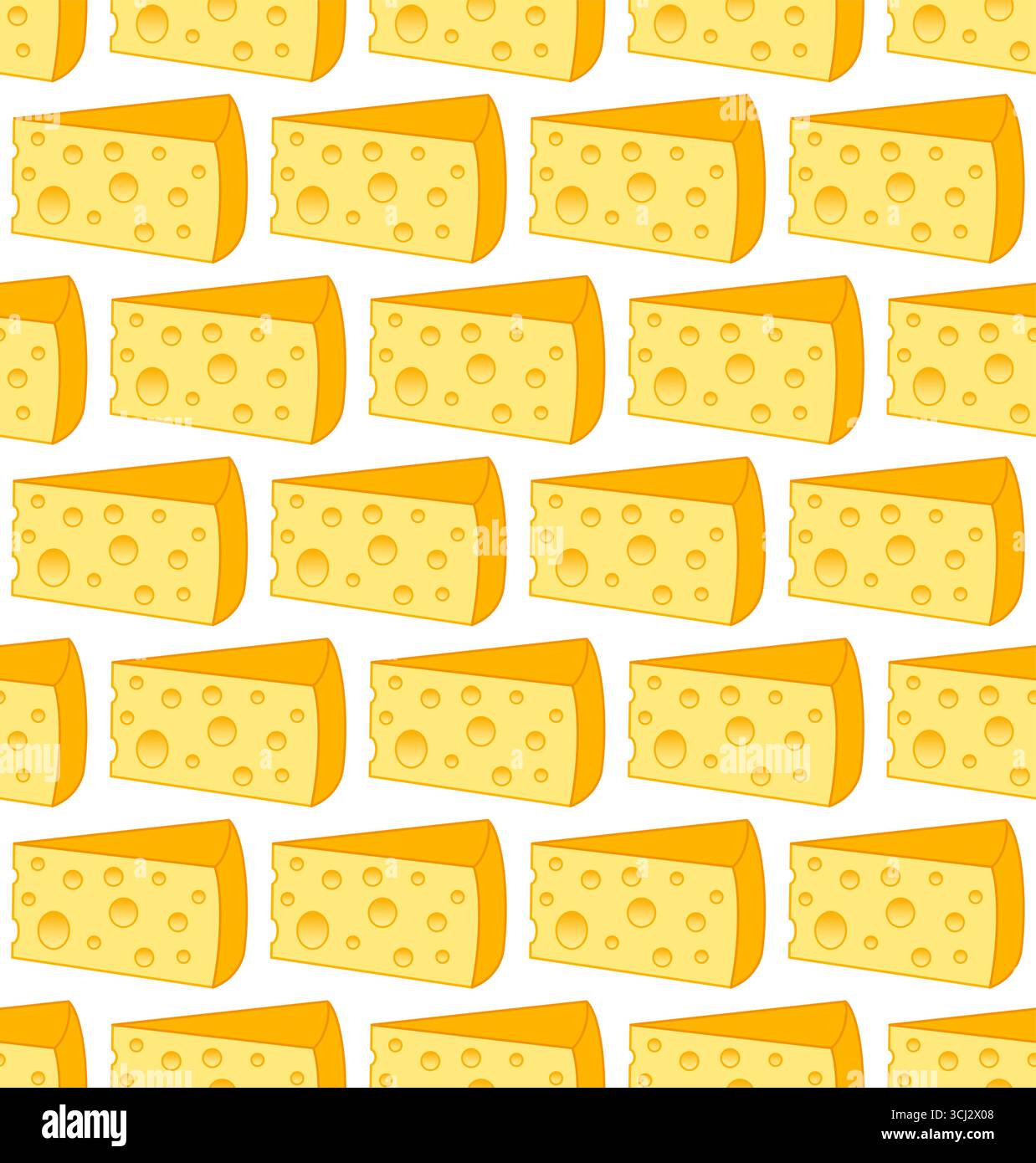 Seamless pattern with cheese pieces Stock Vector