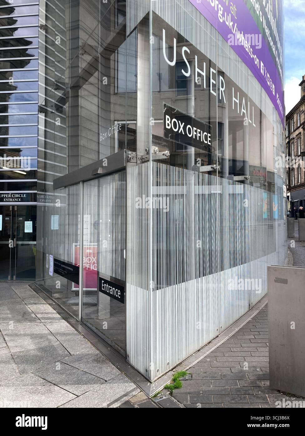 Usher Hall Box Office entrance, Edinburgh Scotland - Smartphone Captured Stock Image