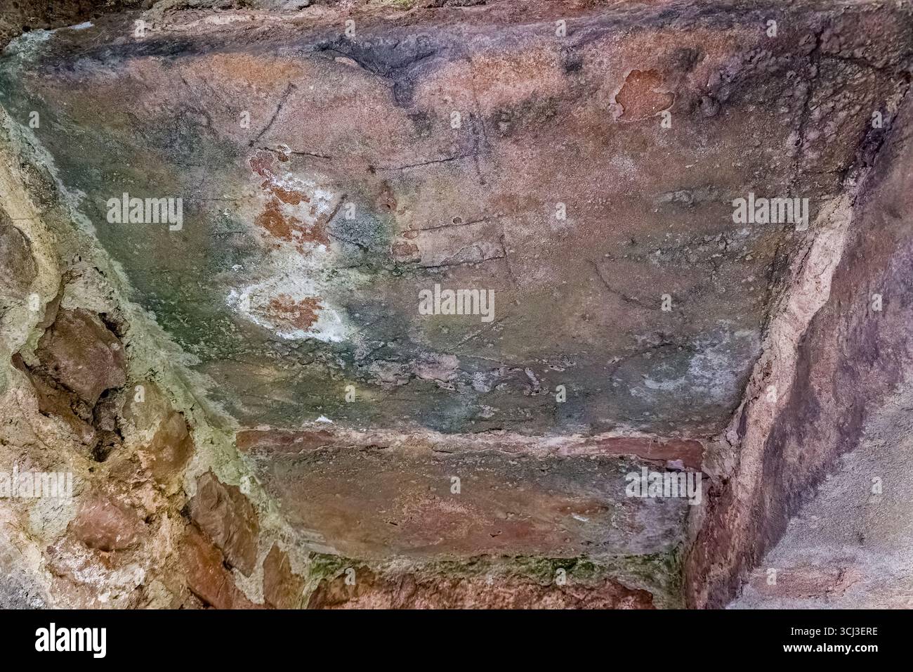 Ancient Roman coffin lid with inscription reused in a medieval castle ...